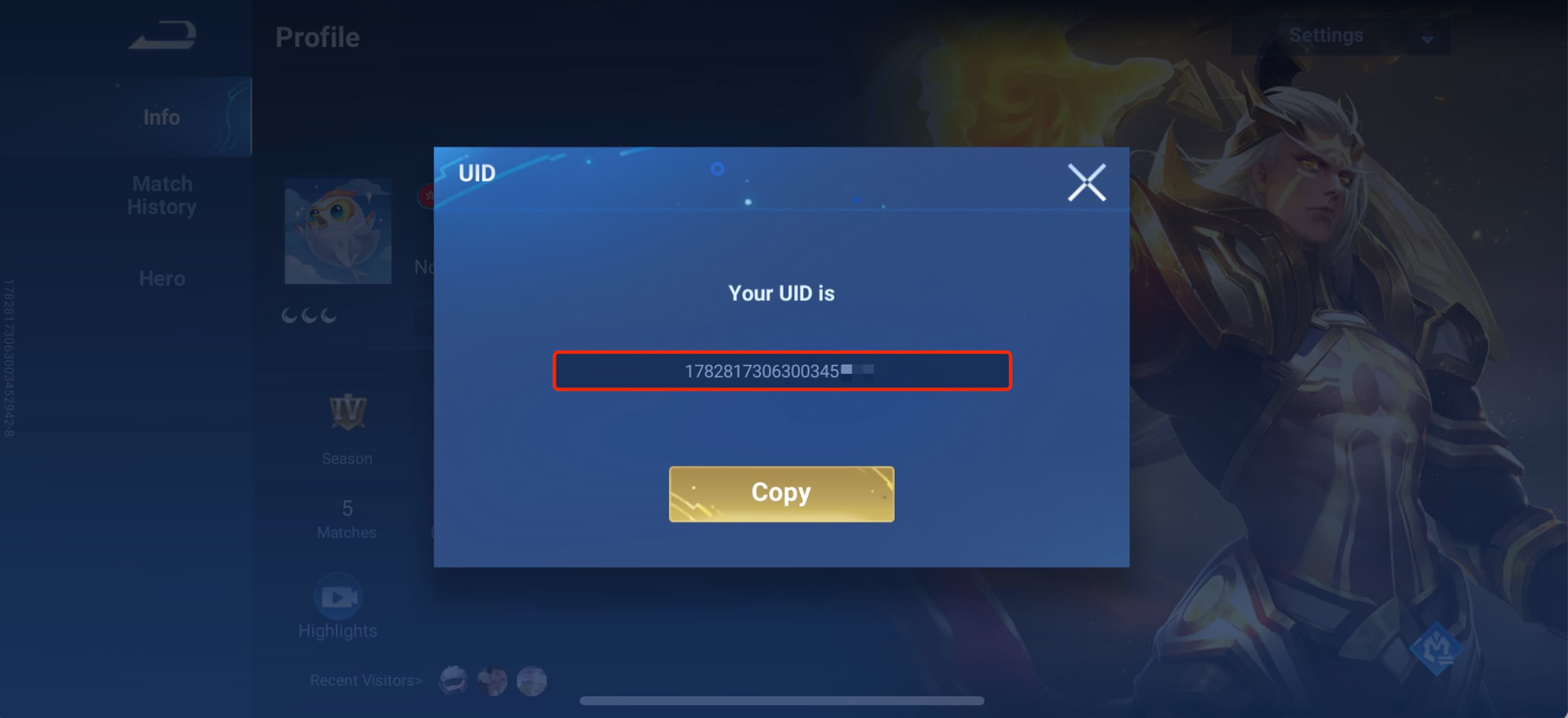 Honor of Kings ID step 2