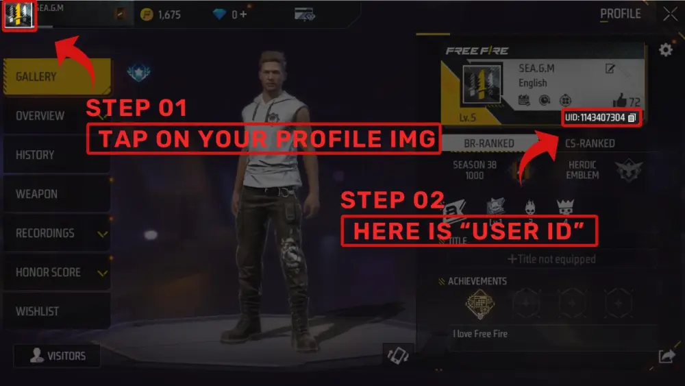 How to find your Free Fire Player ID